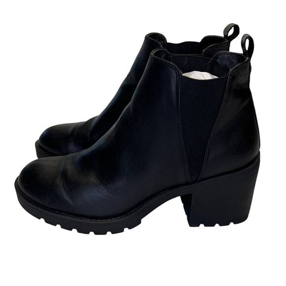 Xappeal Laura Women's Moto Chelsea Boot Size 8 Black Leather Pull On - Picture 6 of 13